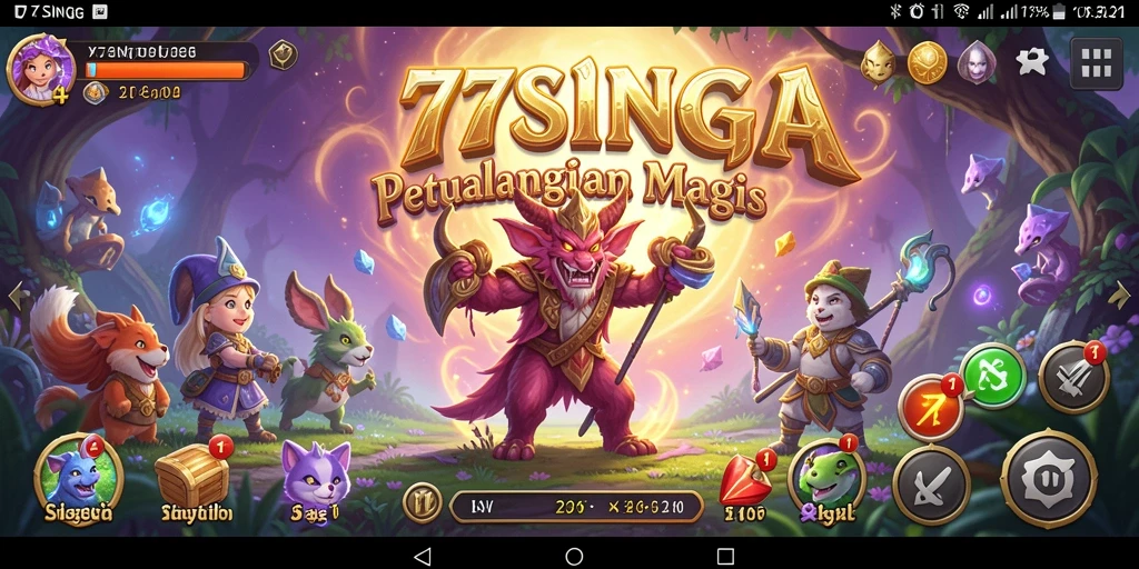 Tampilan gameplay ARPG 77SINGA yang seru dan menantang.