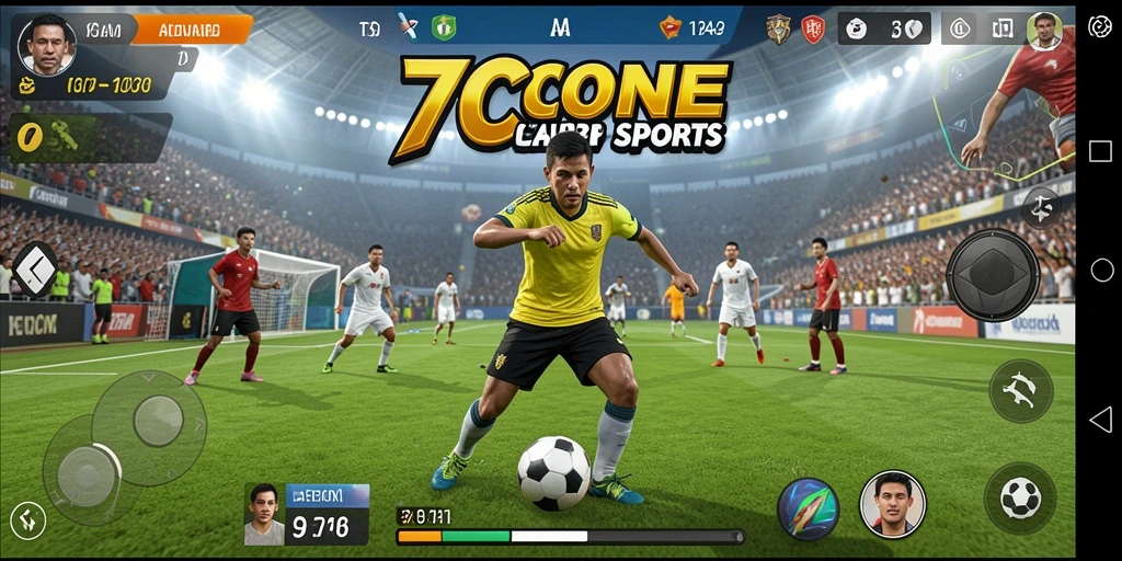 Tampilan gameplay seru dari game olahraga 7CONE.