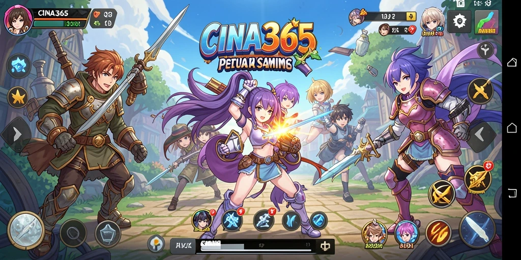 Tampilan gameplay CINA365 yang menakjubkan dan penuh warna.