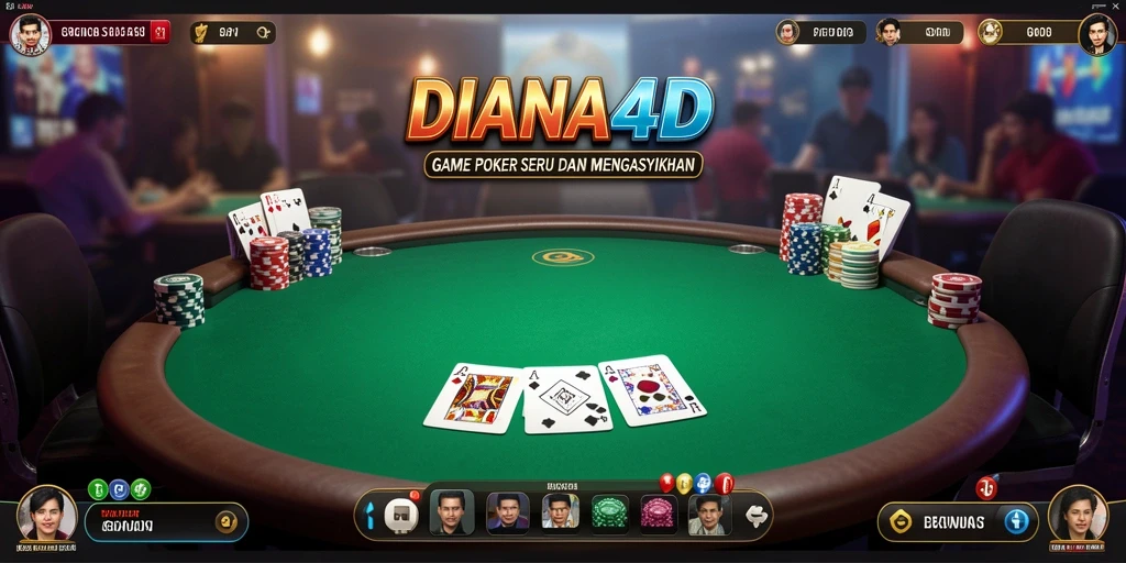 Tampilan menarik gameplay Poker yang mendebarkan.