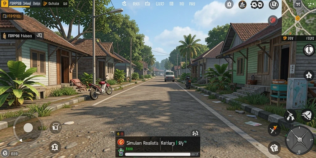 Tampilan gameplay FBRP88 dengan interaksi sosial dan simulasi kehidupan.