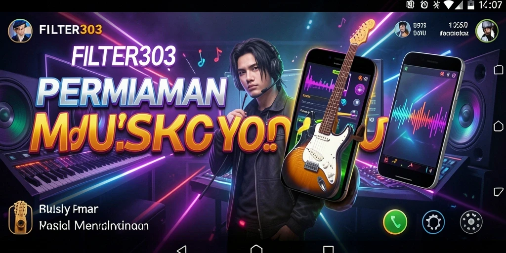 Tampilan gameplay FILTER303 yang penuh warna dan interaktif.