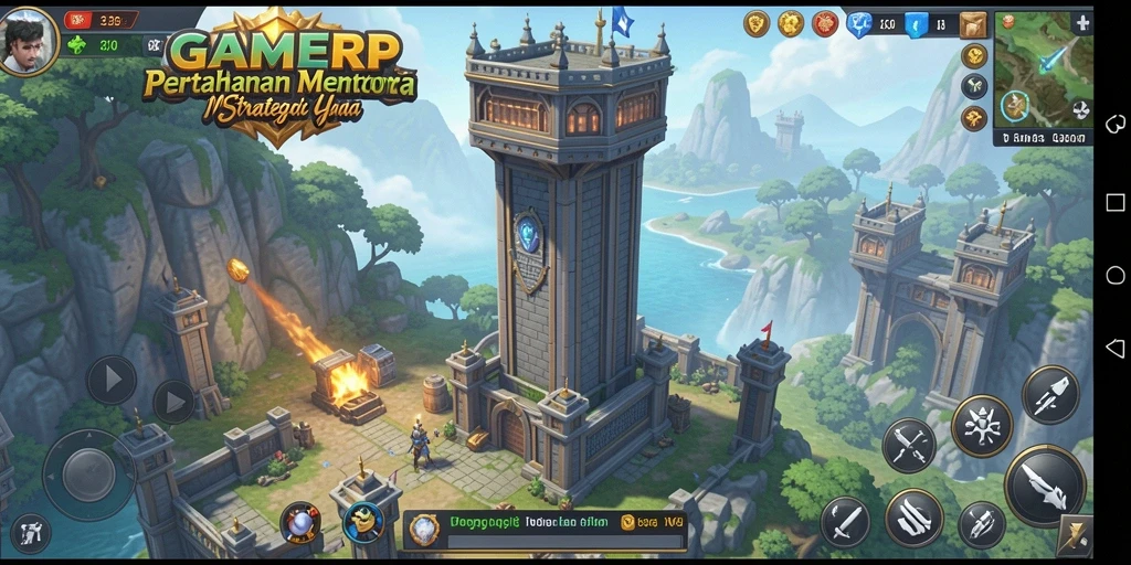 Tampilan gameplay GAMERP yang mengasyikkan dalam Tower Defense.