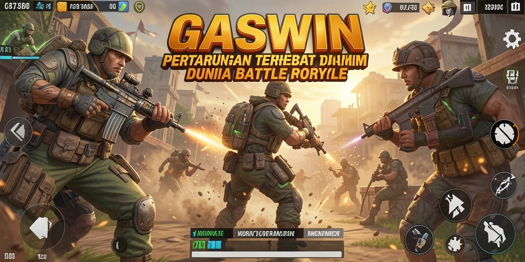 Tampilan gameplay mendebarkan dalam aksi Battle Royale.