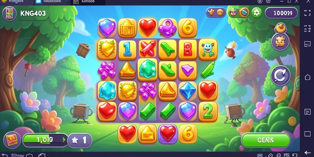 Tampilan gameplay KING403 yang menarik dengan elemen Match-3.
