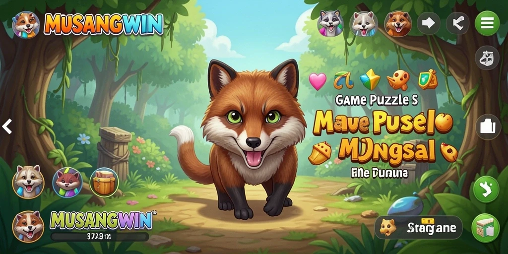 Tampilan gameplay <strong>MUSANGWIN</strong> dengan berbagai tantangan puzzle yang menarik.