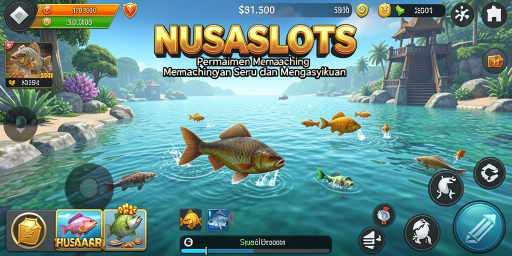 Tampilan menarik dari gameplay memancing NUSASLOTS yang seru.
