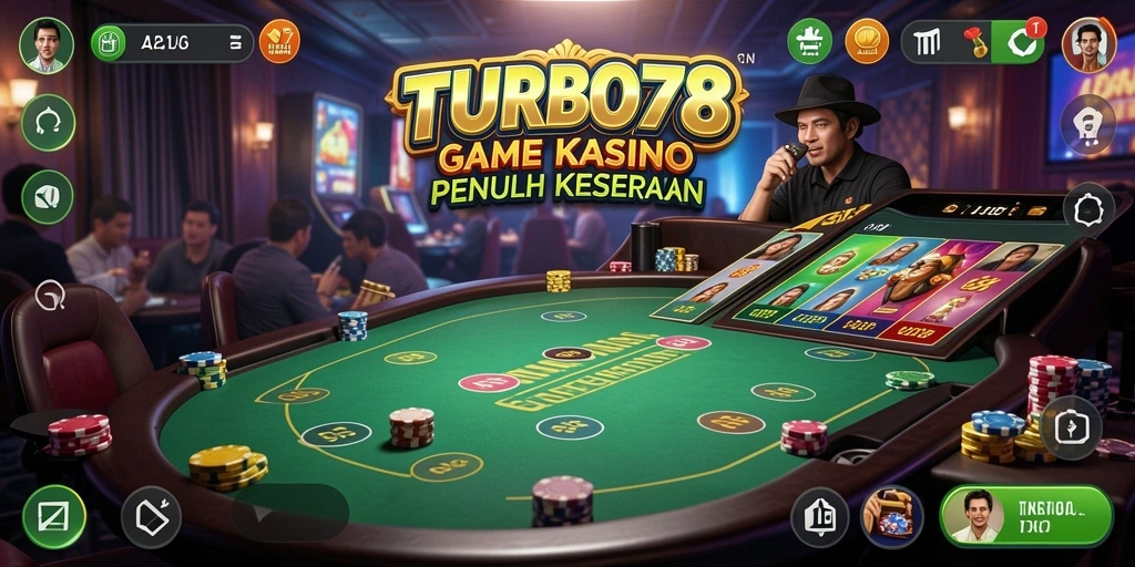 Tampilan utama TURBO78 menampilkan gameplay Kasino yang menarik.